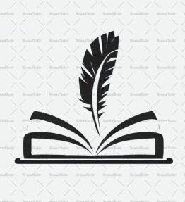 Offenes Buch und Feder